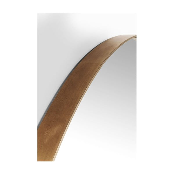 Кръгло огледало с рамка в меден цвят Round Curve, ⌀ 100 cm - Kare Design-image-3