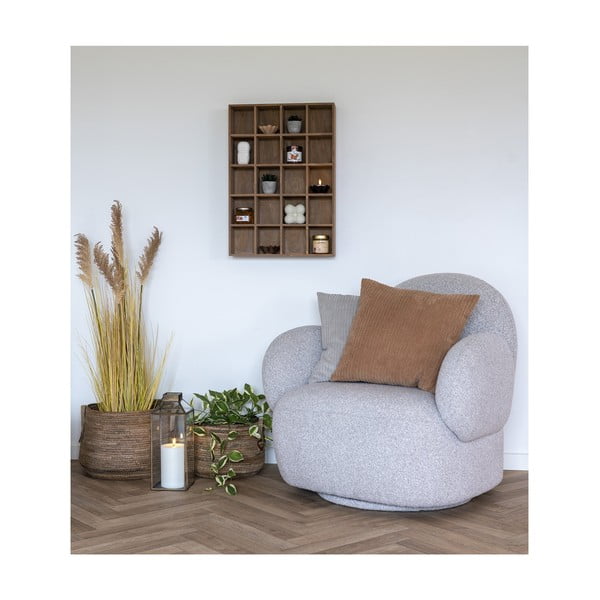 Светлосиво кресло от букле Messina – House Nordic-image-3