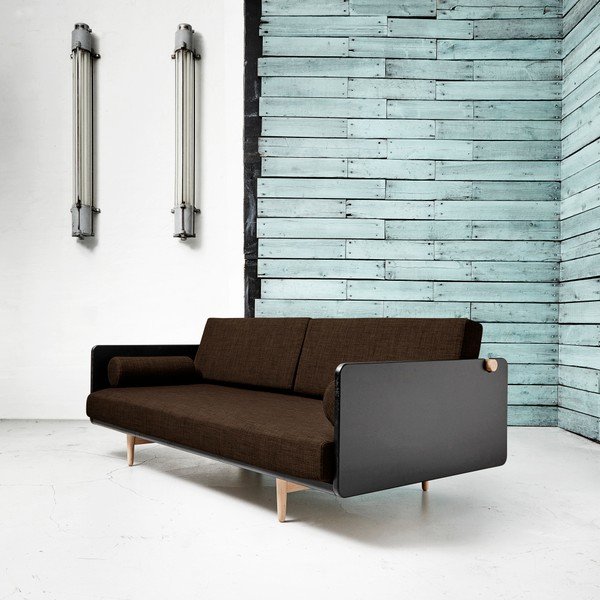 Rozkládací pohovka Karup Deva Black/Raw Oak/Choco Brown-image-2
