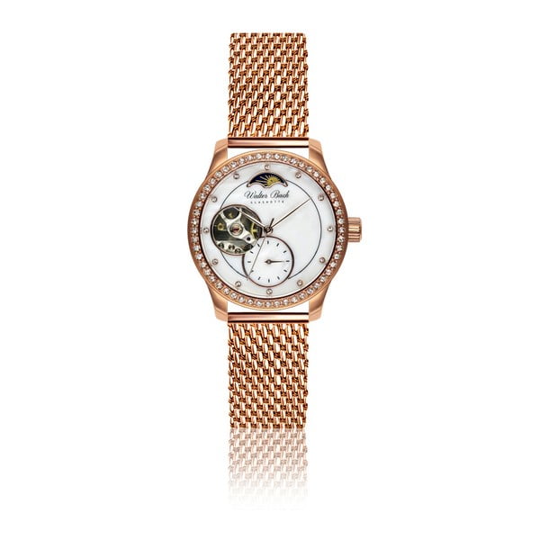 Дамски часовник с каишка от неръждаема стомана в розово злато Malso - Walter Bach