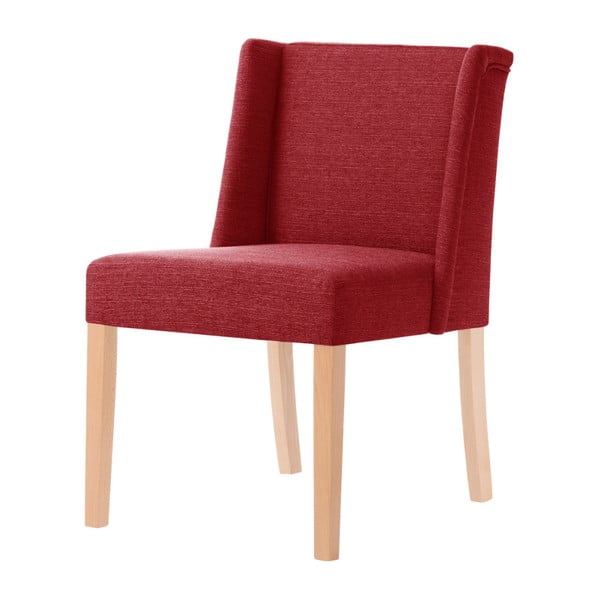 Červená židle s hnědými nohami Ted Lapidus Maison Zeste