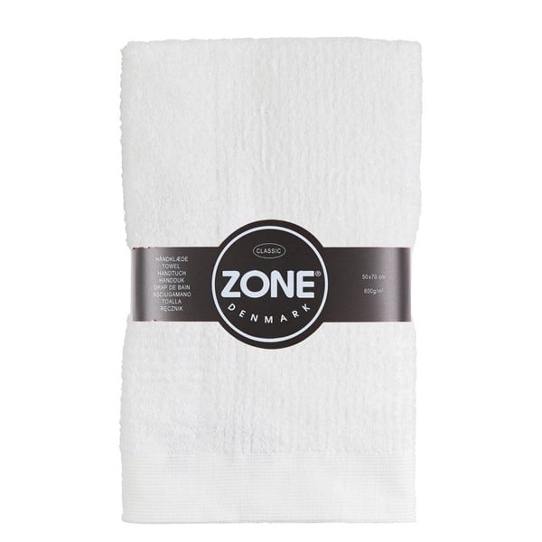 Бяла хавлиена кърпа , 50 x 70 cm Classic - Zone
