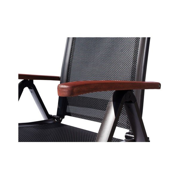 Черен метален градински шезлонг Ass Comfort - Sun Garden-image-1