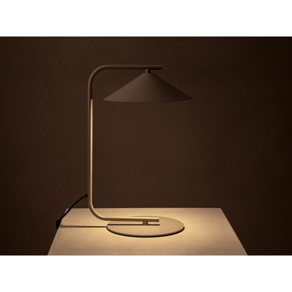 Кремава метална настолна лампа (височина 42 cm) Nocte – Micadoni -image-1