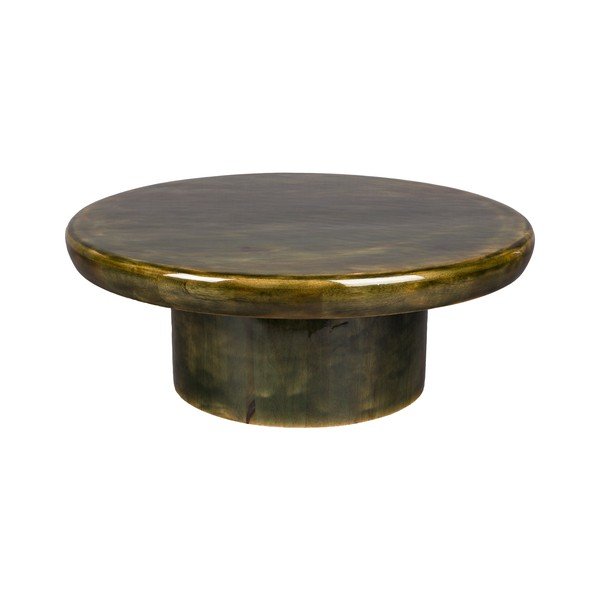 Зелена кръгла масичка за кафе от масивно манго ø 60 cm Mush – Dutchbone