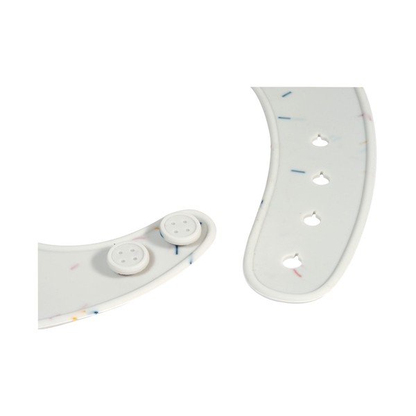Бял силиконов лигавник с джоб Bib Confetti - Kindsgut-image-4