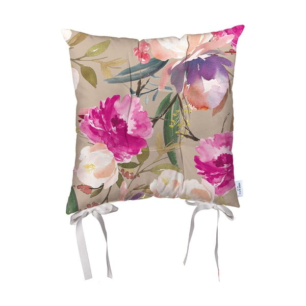 Възглавница за сядане от розово и бежово микрофибърно влакно , 43 x 43 cm Butterflies - Mike & Co. NEW YORK
