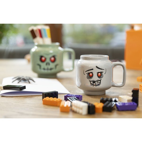 Сива керамична детска чаша за лате 255 ml Zombie – LEGO®-image-1