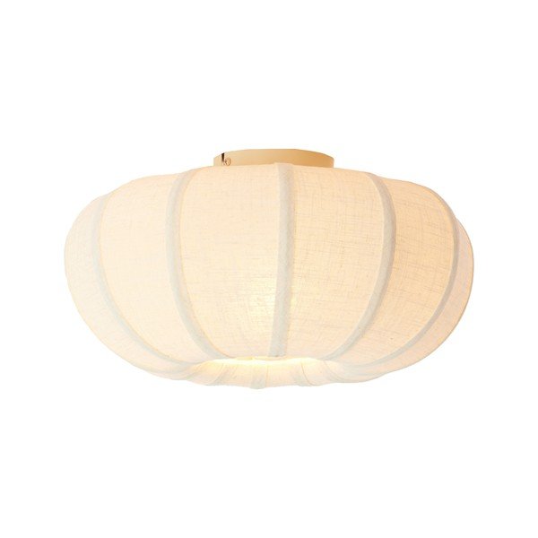 Кремаво осветително тяло за таван с текстилен абажур ø 40 cm Zosia – Light & Living-image-2