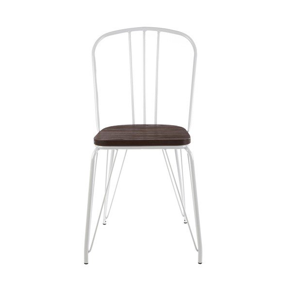 Бял/в естествен цвят трапезен стол от масивен бряст District – Premier Housewares-image-2