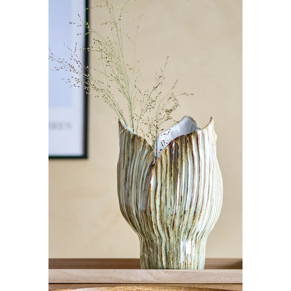 Светлозелена глинена ваза (височина 30 cm) Mahira – Bloomingville-image-1