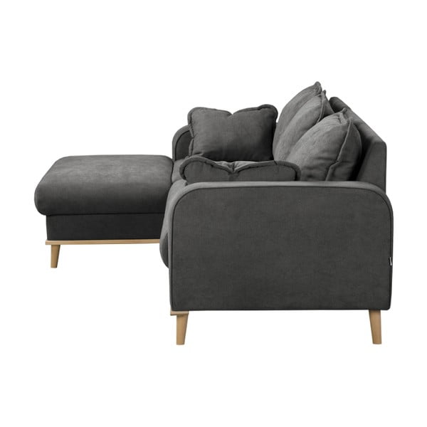 Тъмносив ъглов диван (ляв ъгъл) Beata - Ropez-image-4