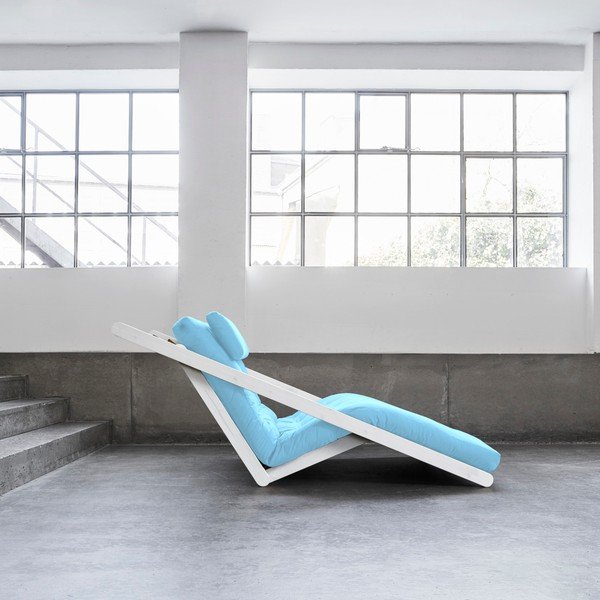 Dvoumístná variabilní lenoška Karup Figo White/Celeste-image-1