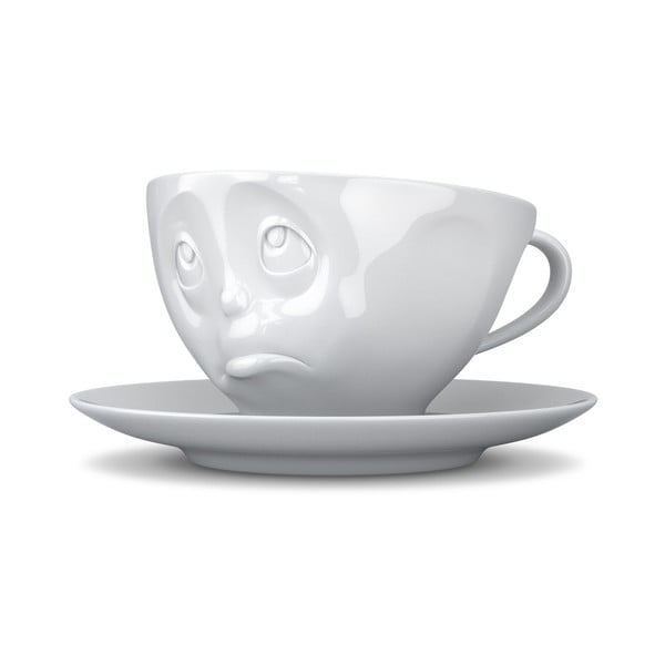 Бяла порцеланова чаша за кафе Oh please, обем 200 ml - 58products-image-1