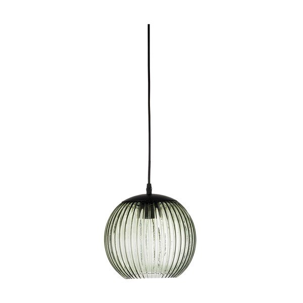 Зелено стъклено LED висящо осветително тяло ø 23 cm Sybia – Bloomingville