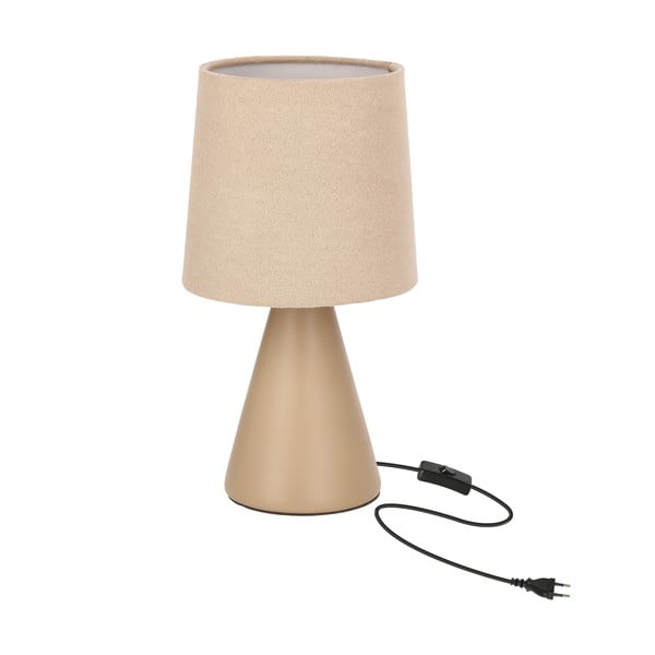 Бежова настолна лампа с текстилен абажур (височина 24,5 cm) Satti – Candellux Lighting