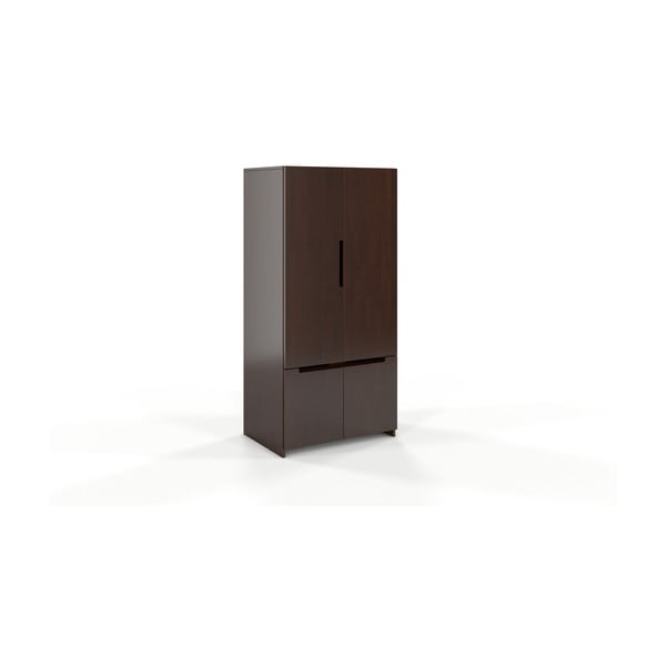 Тъмнокафяв гардероб от букова дървесина 86x180 cm Bergman - Skandica