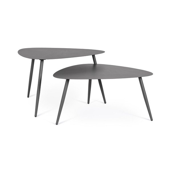 Стоманени градински масички за кафе в комплект 2 бр. 73,5x77,5 cm Yvonne – Bizzotto