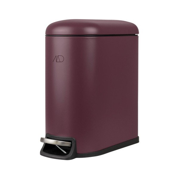 Тъмнолилаво метално кошче за боклук с педал 5 l Mini Walther – Mette Ditmer Denmark