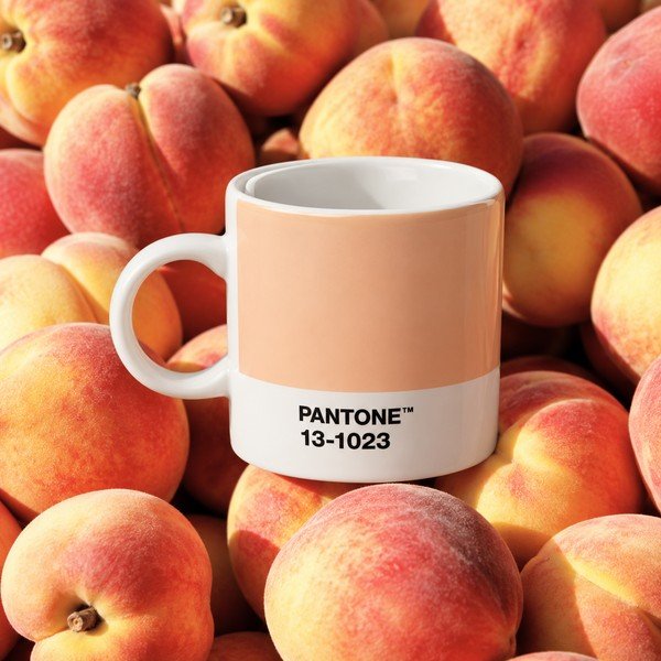 Прасковена порцеланова чаша за еспресо 120 ml Peach Fuzz 13-1023 – Pantone-image-1