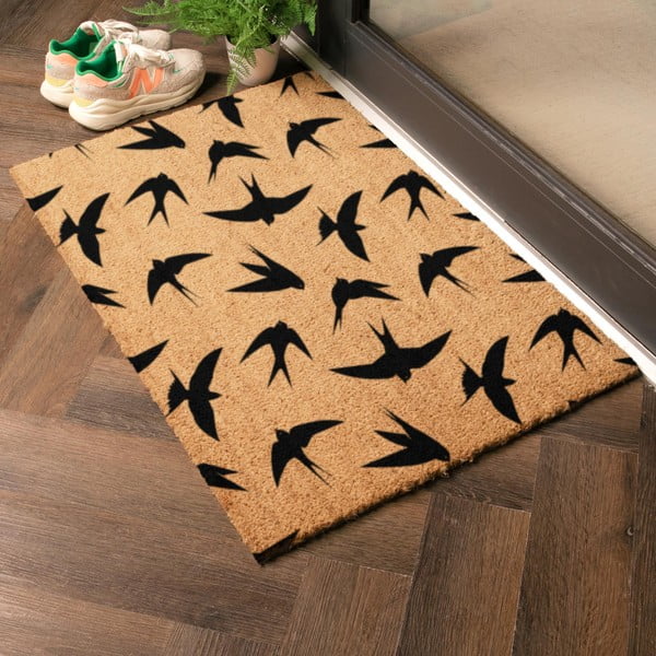 Изтривалка от кокосови влакна 40x60 cm Swallows – Artsy Doormats-image-1