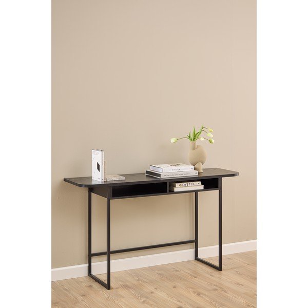 Черна конзолна маса от декор от ясен 40x140 cm Darlington – Actona-image-1