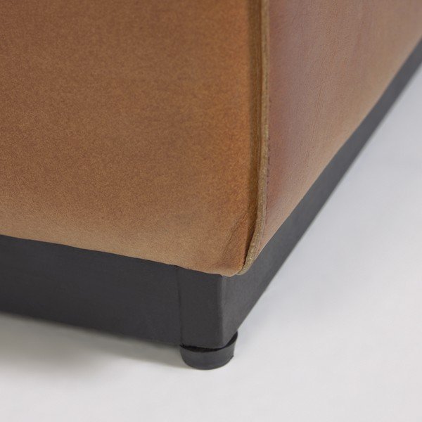 Коняк кафяв кожен отоман Cesia - Kave Home-image-3