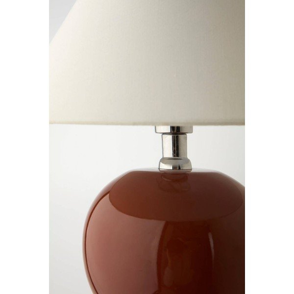 Кафява/кремава керамична настолна лампа (височина 29 cm) Karamell – Jotex-image-4