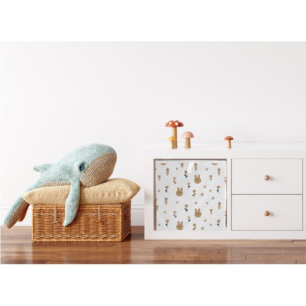 Бял текстилен органайзер за детски играчки  32x32x32 cm Sweet Bunnies – Butter Kings-image-2