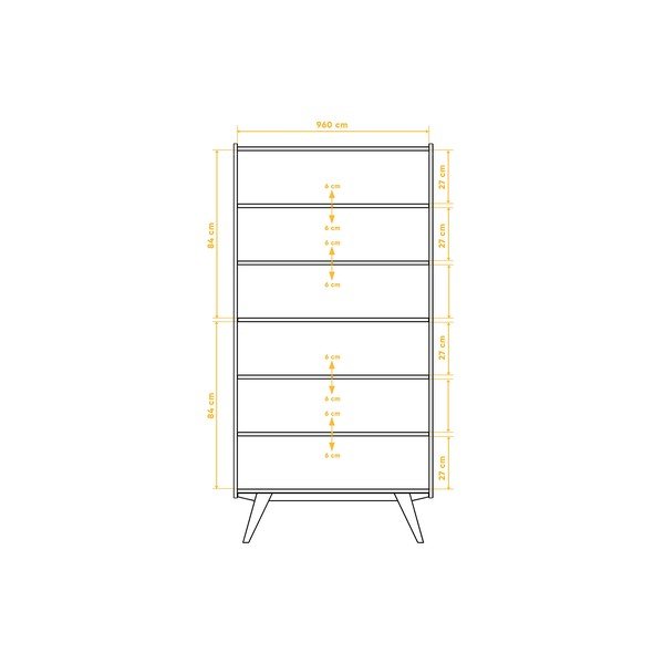 Дъбова етажерка за книги 100x200 cm Retro - The Beds-image-4