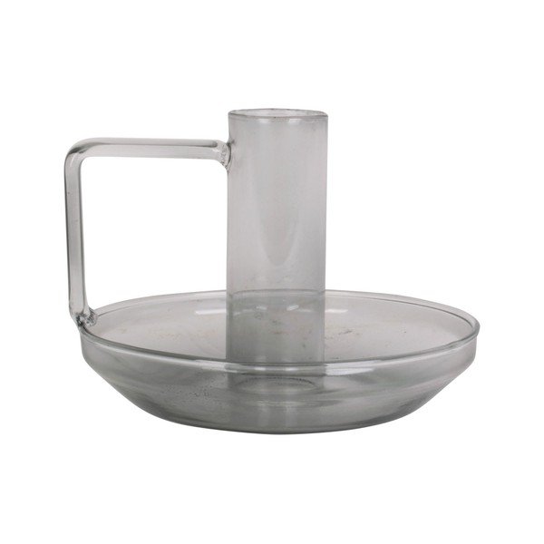 Сив стъклен свещник Mod Modern - PT LIVING-image-4