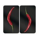 Комплект от 2 стъклени капака за печка , 52 x 30 cm Peperoni - Wenko