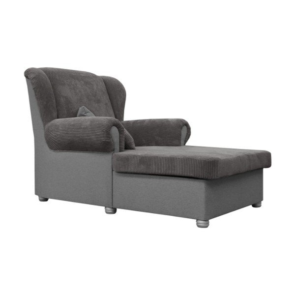 Кафяво-сив шезлонг от рипсено кадифе Lord – Ropez-image-3