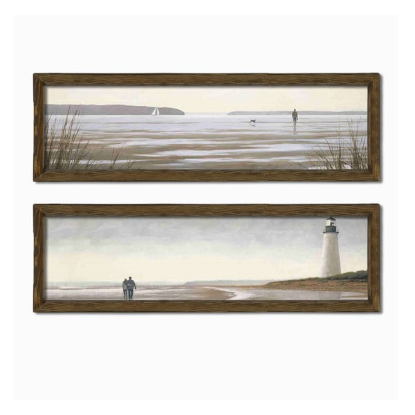 Картини в комплект от 2 бр. 70x19 cm Shore - Wallity
