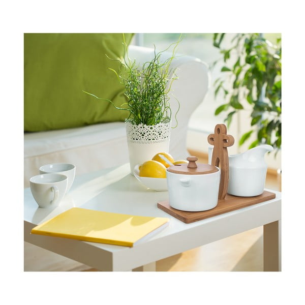 Порцеланова захарница и кана за мляко Whiteline - Orion-image-1