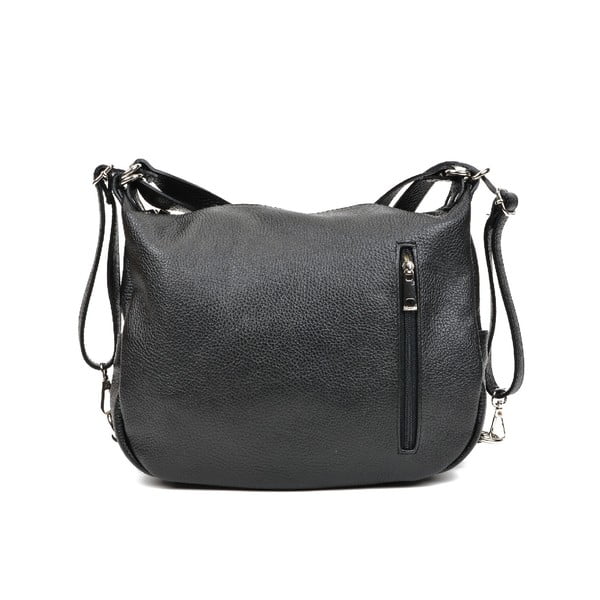 Черна кожена чанта Florence - Mangotti Bags