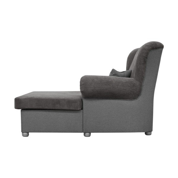 Кафяво-сив шезлонг от рипсено кадифе Lord – Ropez-image-4