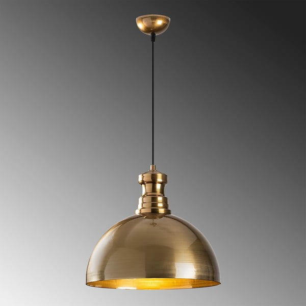 Висящо осветително тяло  в златист цвят с метален абажур ø 40 cm Vamp – Opviq lights-image-1