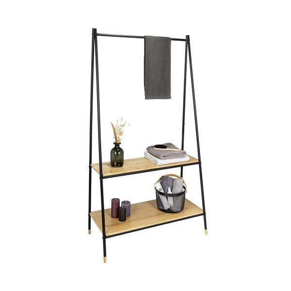 Черен/естествен метален стелаж за дрехи Loft - Wenko-image-4
