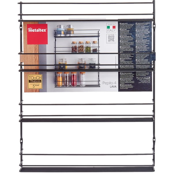 Стенен органайзер за подправки от неръждаема стомана – Metaltex-image-3