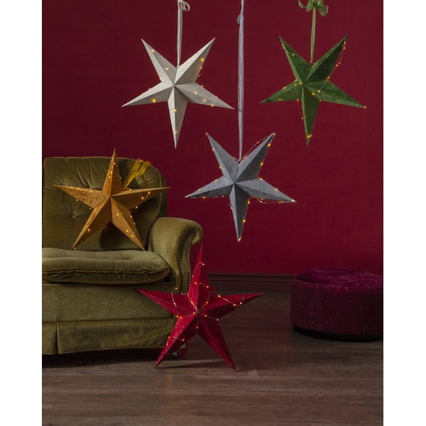 Бежова коледна светлинна украса , ø 60 cm Velvet - Star Trading-image-1