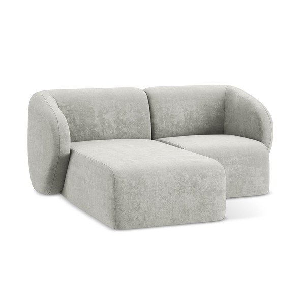 Светлосив шенилов ъглов диван (ляв ъгъл) Lani – Makamii-image-4