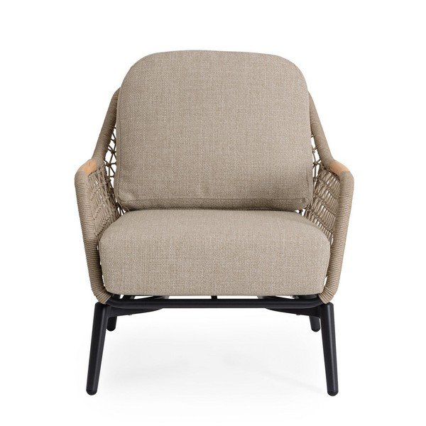 Светлокафяв метален градински стол Eulero – Bizzotto-image-2