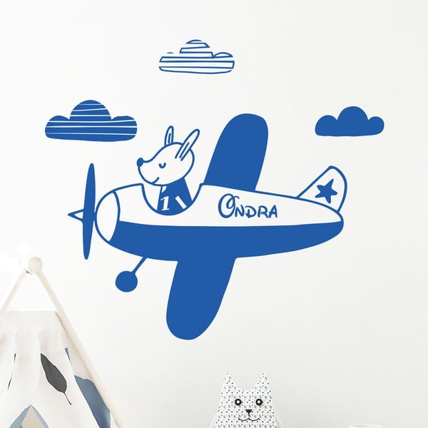 Стикер за стена с името Puppy On The Plane - Ambiance