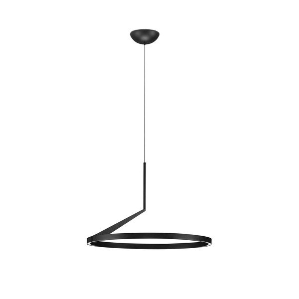Матово черно алуминиево LED затъмняващо се висящо осветително тяло ø 60 cm Tilia – Nova Luce