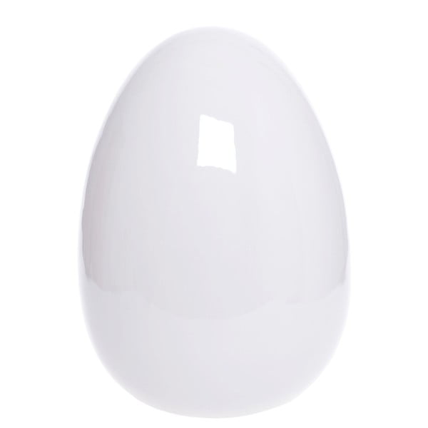 Bílá keramická dekorativní soška Ewax Pearl Egg, výška 28 cm