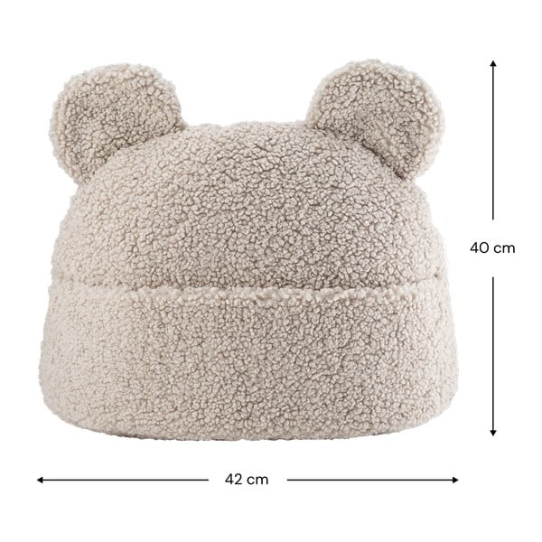 Светлокафява детска възглавница за диван от букле Teddy Pouch – Wigiwama-image-2