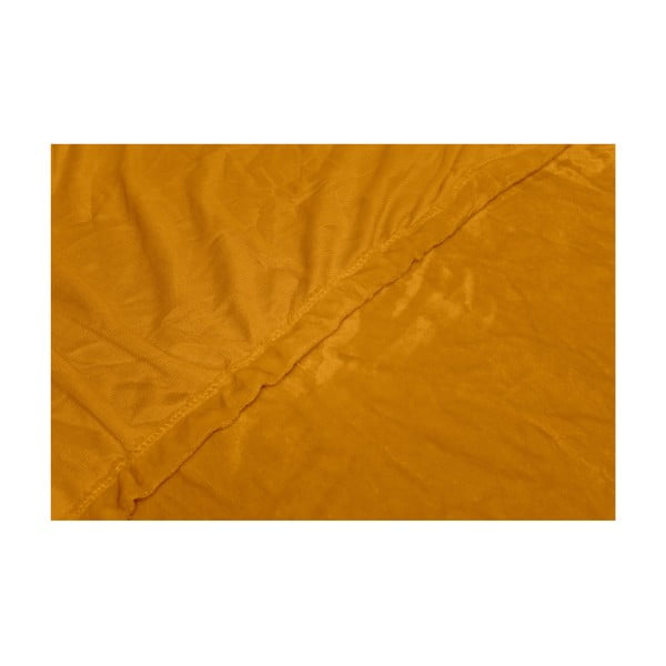 Чаршаф от микроплюш в меденожълто, 180 x 200 cm - My House-image-1