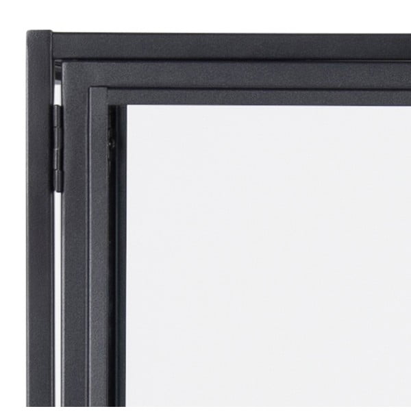 Черна метална витрина 77x150 cm Seaford - Actona-image-3