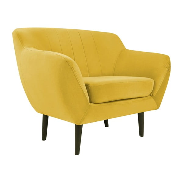 Кресло от жълто кадифе Toscane - Mazzini Sofas-image-2